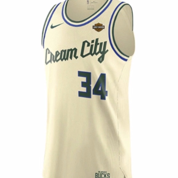 cream giannis jersey